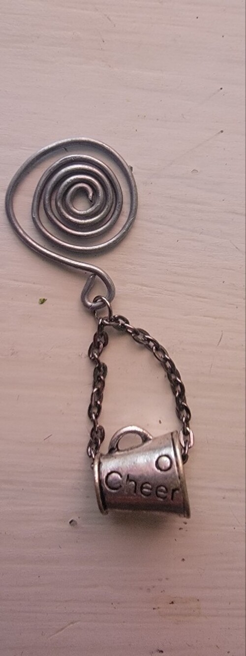 Handmade Teabag Charm -cheer-